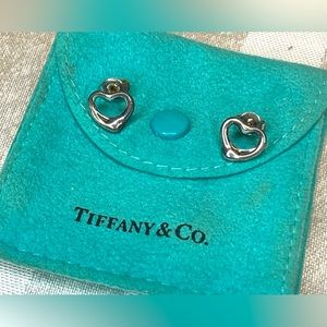 Tiffany & Co. -sterling silver- Open Heart- Earrings